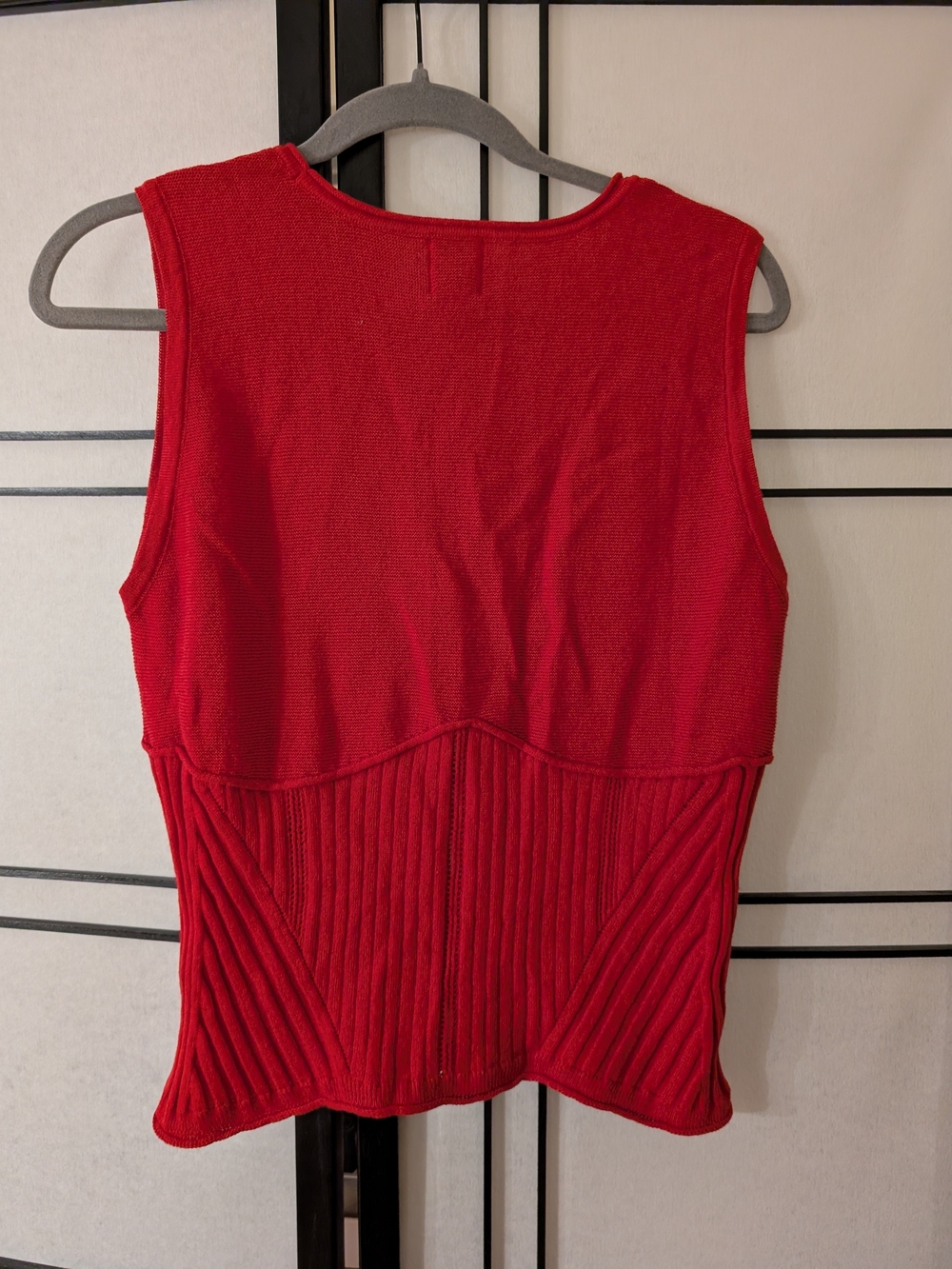 Maeve Ribbed Hem Sleeveless Tank  Brunt Orange - Picture 4 of 5